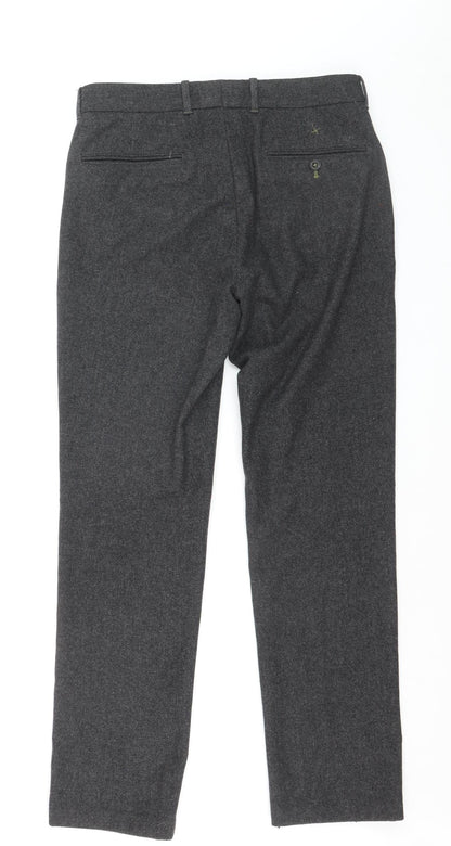 White Stuff Men's Grey Herringbone Chino Trousers 32R