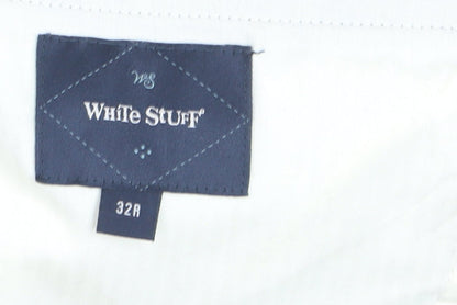 White Stuff Men's Grey Herringbone Chino Trousers 32R