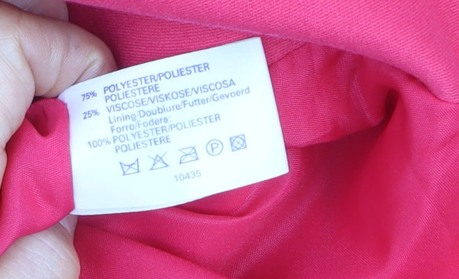 C&A Women Pink Regular Fit Single-Breasted Blazer Size 16