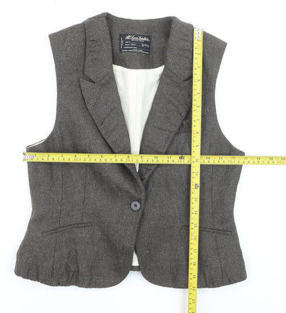 AllSaints Spitalfields Womens Brown Size 14 Wool Blend Suit Waistcoat