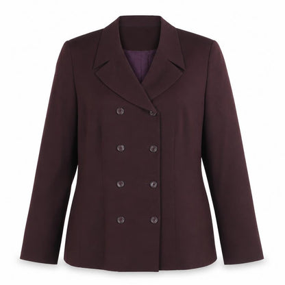Amanda Smith Womens Purple Size 14 Double-Breasted Stretch Suit Jacket