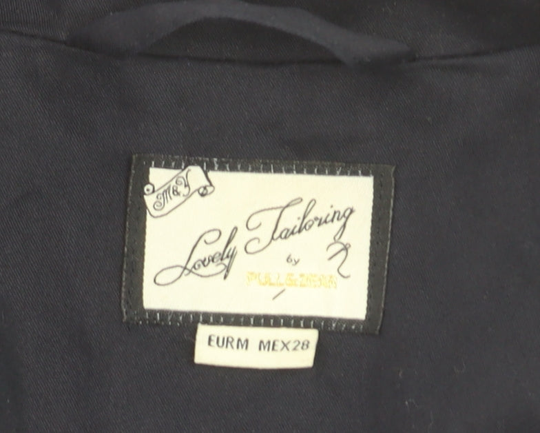 Pull & Bear Women's Navy Blue Slim Fit Blazer Size 10 Single Breasted
