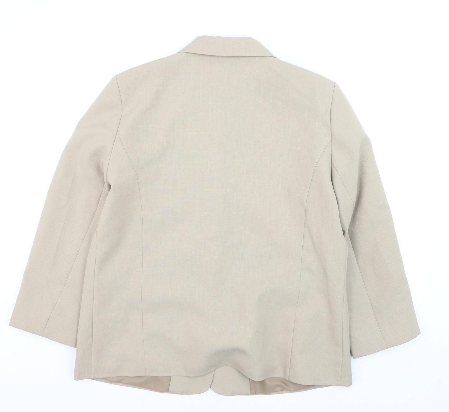 Debenhams Classics Beige Women's Size 16 Single-Breasted Blazer