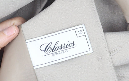 Debenhams Classics Beige Women's Size 16 Single-Breasted Blazer