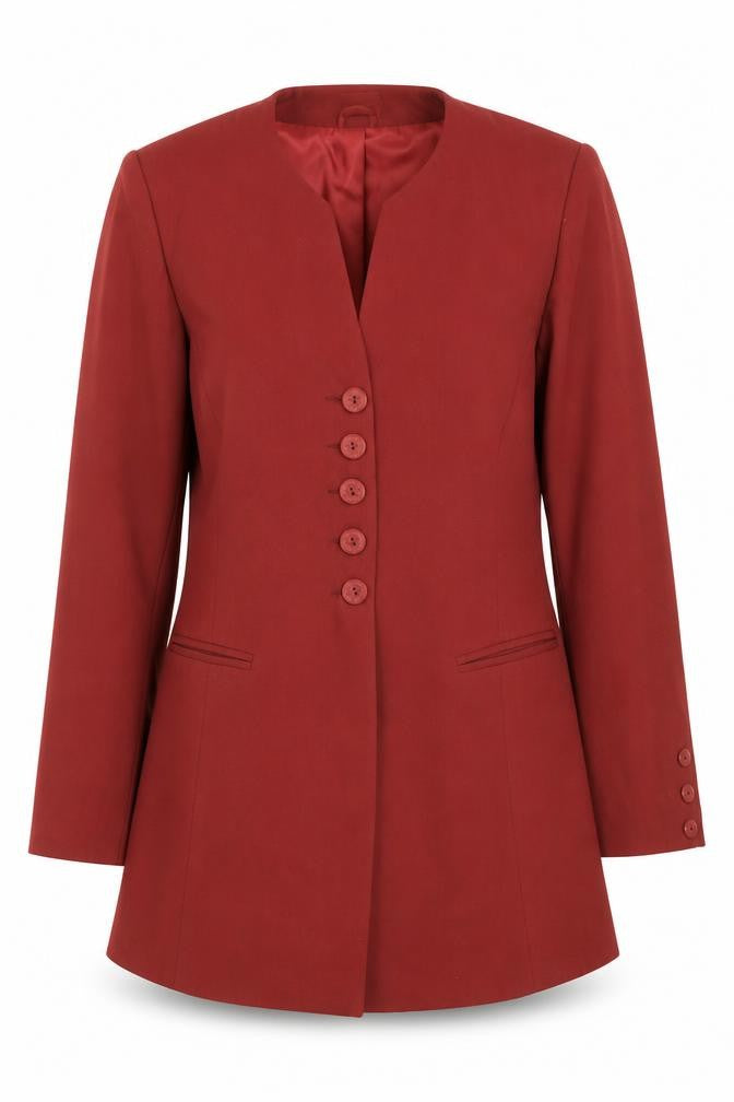 BHS Womens Red Size 12 Long Sleeve Tailored Blazer