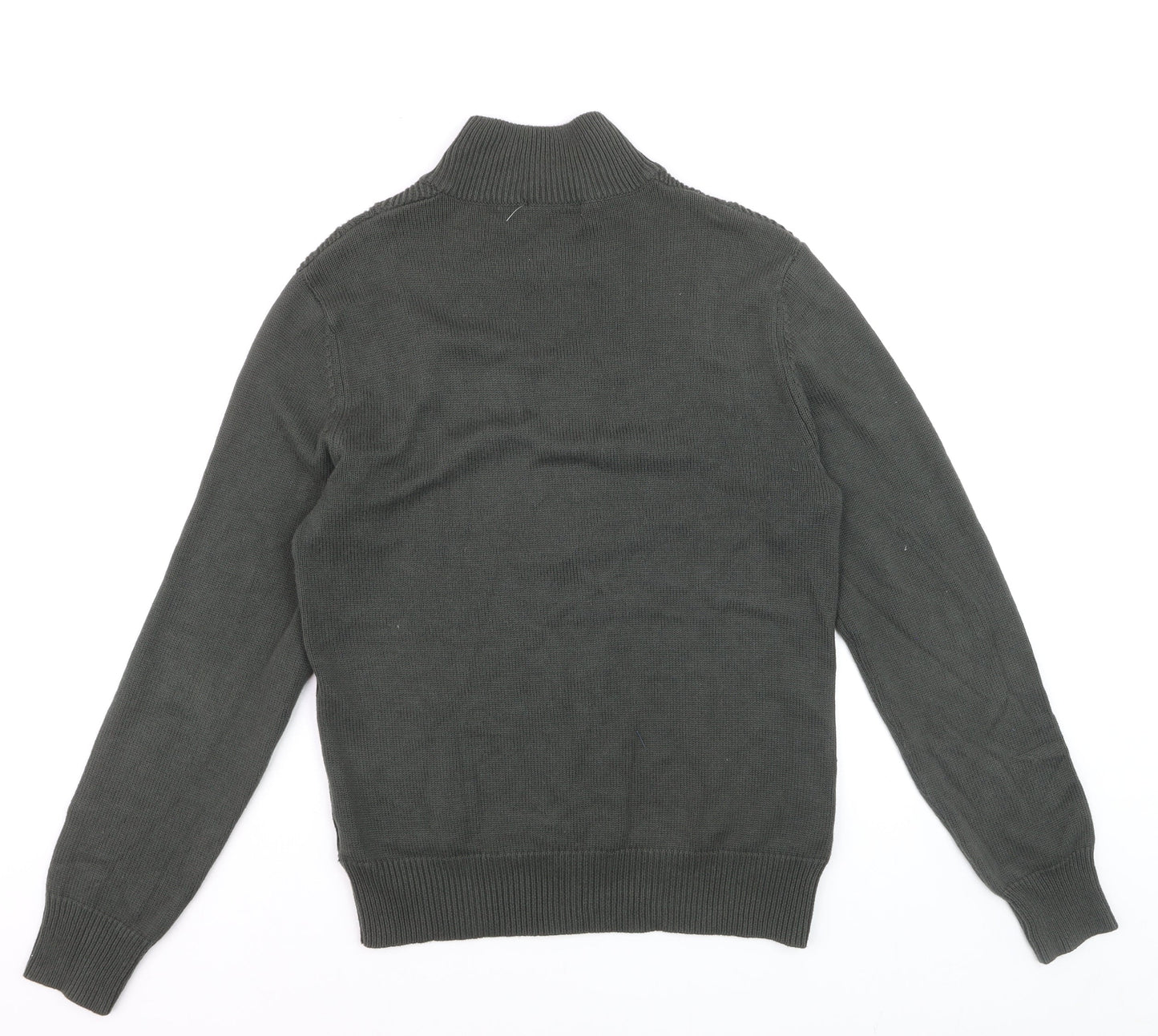 Calvin Klein Men's Green Full Zip Knit Jumper Size M