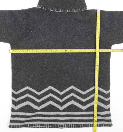 BHS Women’s Grey Roll Neck Wool Pullover Jumper Size 14-16