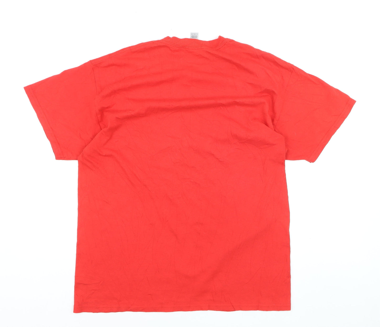 Fender Men's Red Graphic Music Band Cotton T-Shirt Size L