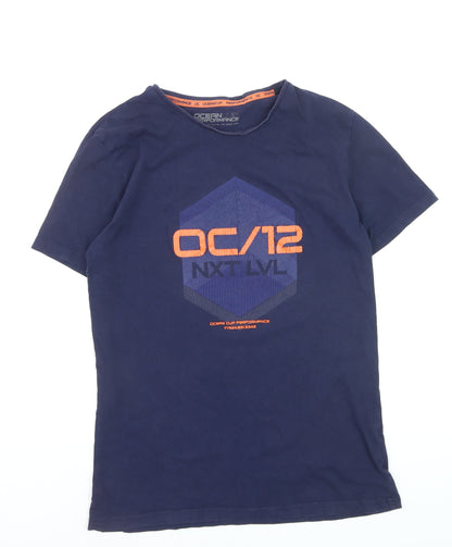 Ocean Cup Performance Men's Blue L Graphic Sports T-Shirt