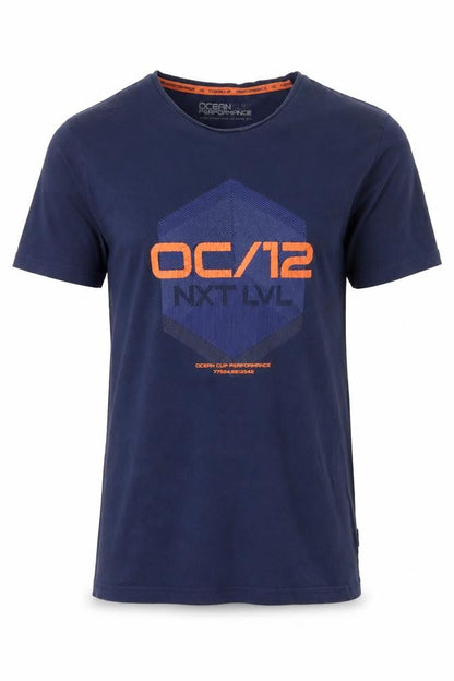 Ocean Cup Performance Men's Blue L Graphic Sports T-Shirt