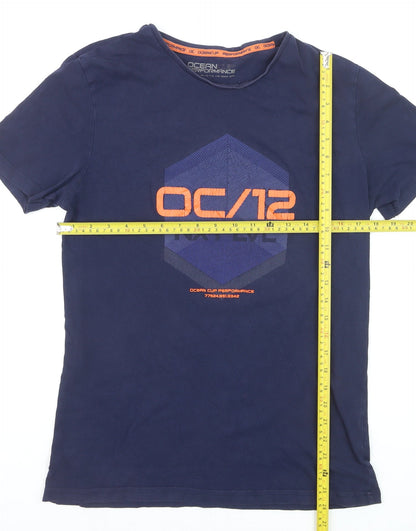 Ocean Cup Performance Men's Blue L Graphic Sports T-Shirt