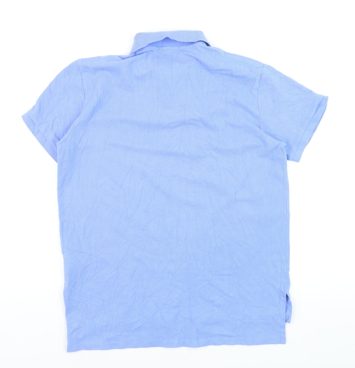Ralph Lauren Men's Blue Custom Fit Polo Shirt Size M