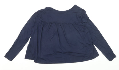 H&M Women’s Blue Viscose Long Sleeve Open Cardigan Size 12