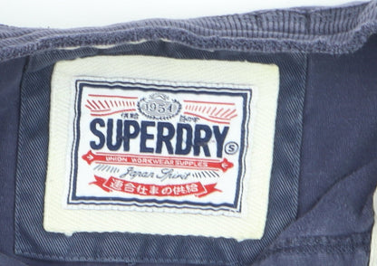Superdry Men's Blue 2XL Henley Short Sleeve Cotton T-Shirt