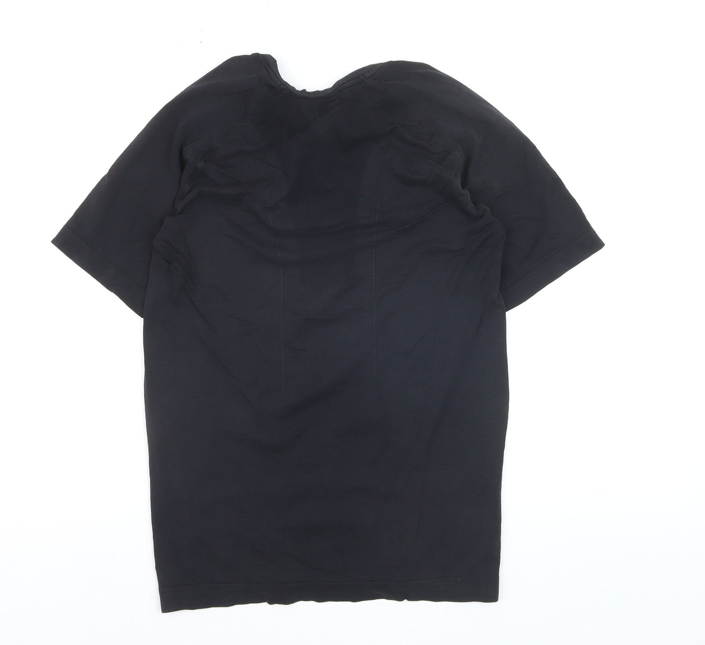 K15-A Men's Black Small V-Neck Athletic Polyamide Short Sleeve T-Shirt