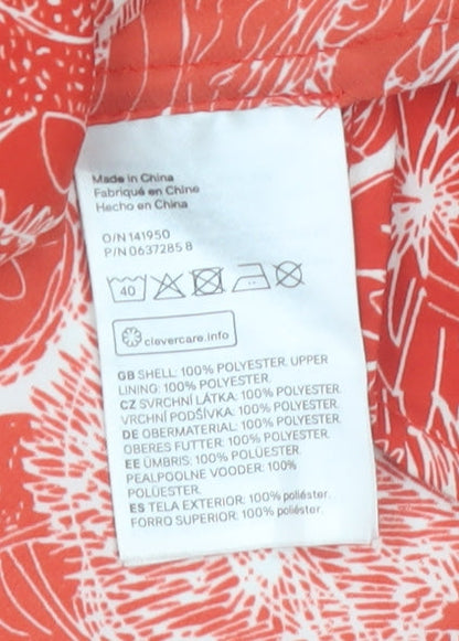 H&M Women Red Floral Sleeveless Shift Dress Size 22