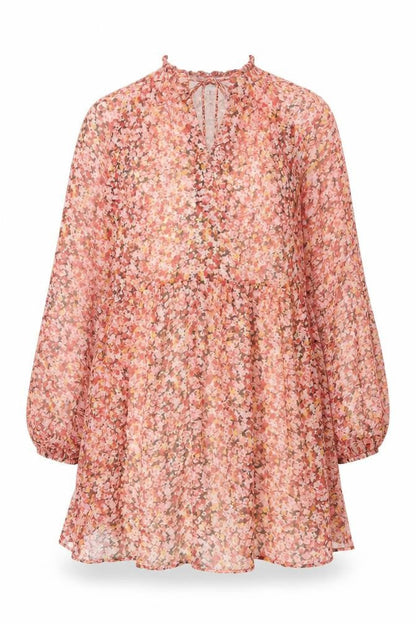 Stradivarius Women Multicoloured Floral A-Line Dress Size 12