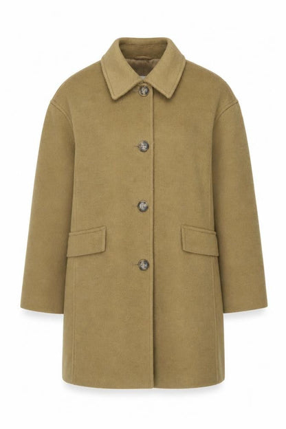 Marks & Spencer Women's Beige Mid-Length Overcoat Size 12 Regular