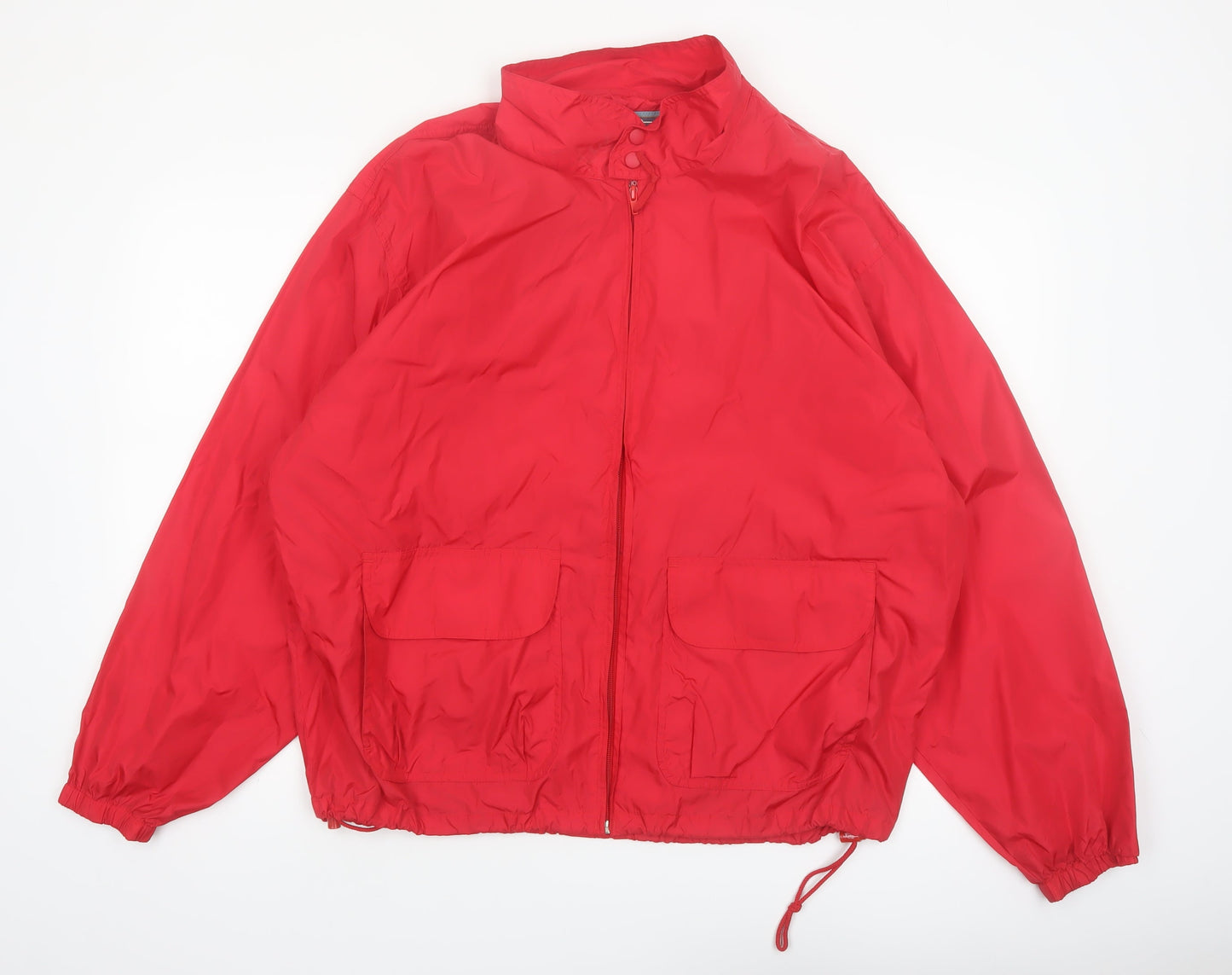 Woolrich Men's Red Nylon Windbreaker Jacket Size L Outdoor Casual
