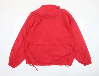 Woolrich Men's Red Nylon Windbreaker Jacket Size L Outdoor Casual