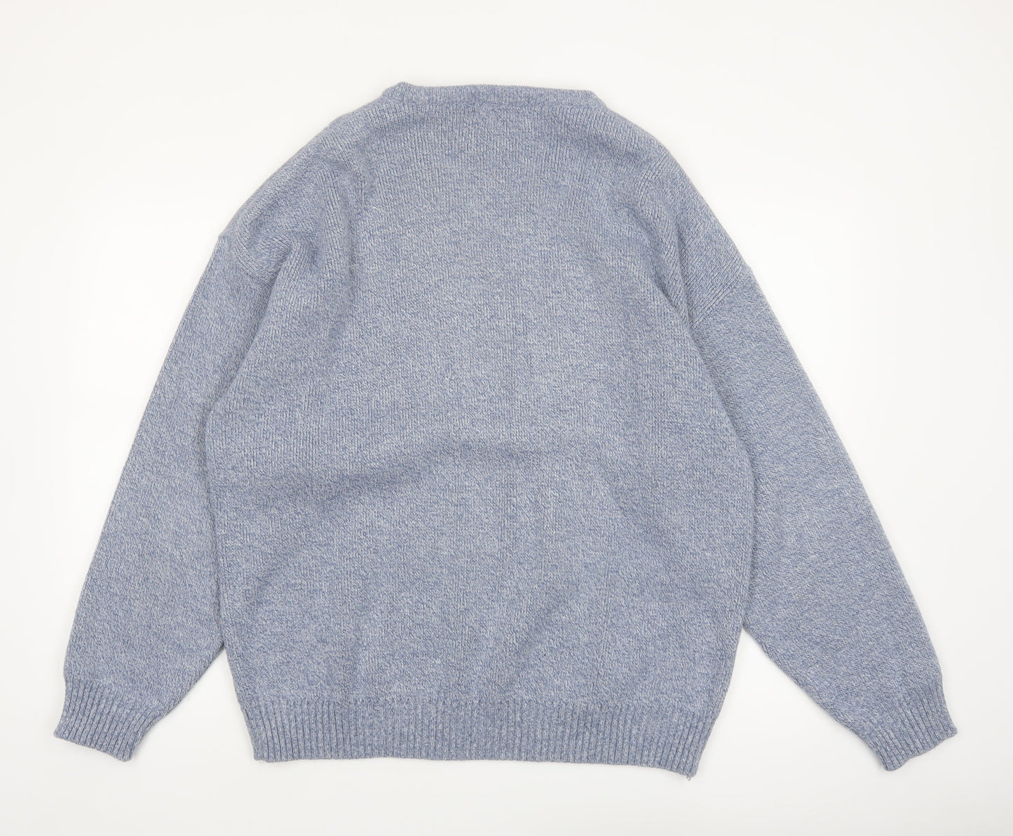 Bannockburn Men's Blue Argyle V-Neck Acrylic Jumper 2XL