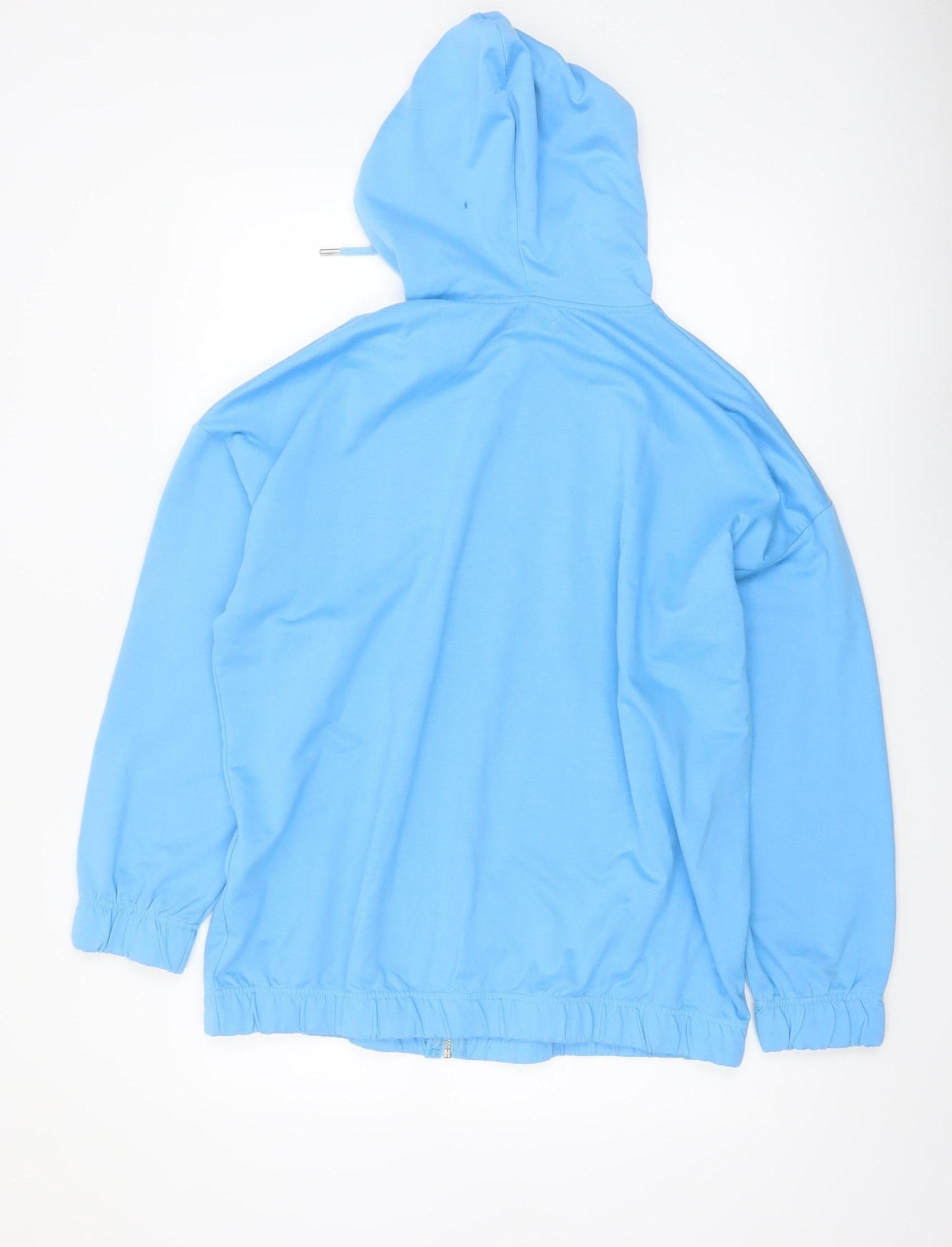 Boohoo Women's Blue Full Zip Hoodie Size M Relaxed Fit