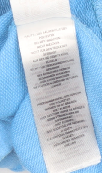 Boohoo Women's Blue Full Zip Hoodie Size M Relaxed Fit
