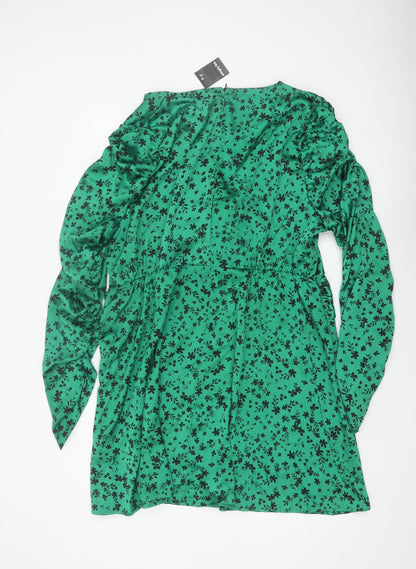 Simply Be Women’s Green Floral A-Line Dress Size 24