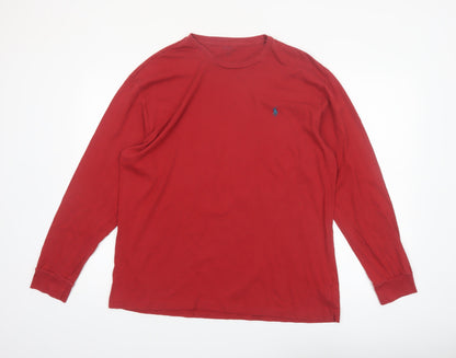 Ralph Lauren Men's Red Long Sleeve Cotton Shirt Size L