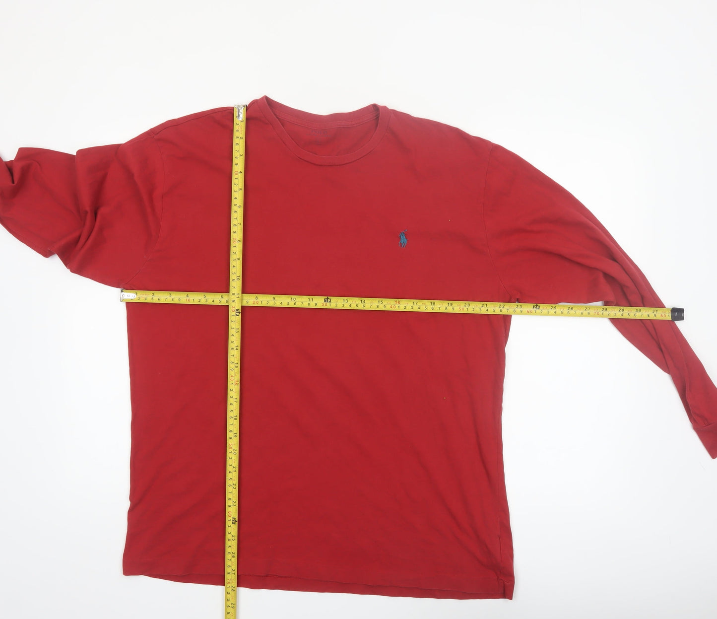 Ralph Lauren Men's Red Long Sleeve Cotton Shirt Size L