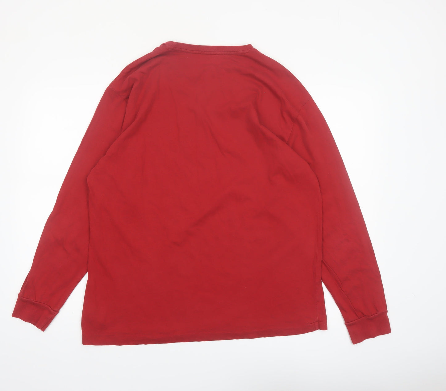 Ralph Lauren Men's Red Long Sleeve Cotton Shirt Size L