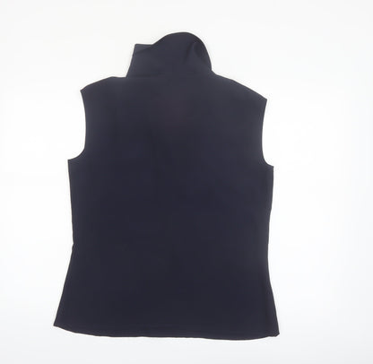 Paul Costelloe Women's Blue Sleeveless Cowl Neck Blouse UK 12