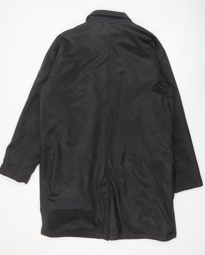 Paul Berman Men's Black M Rain Coat Waterproof Long Jacket