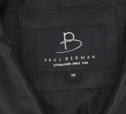 Paul Berman Men's Black M Rain Coat Waterproof Long Jacket