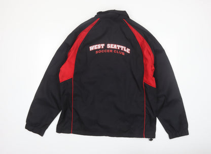 Teamwork Athletic Apparel Men’s Black Red Windbreaker Jacket L