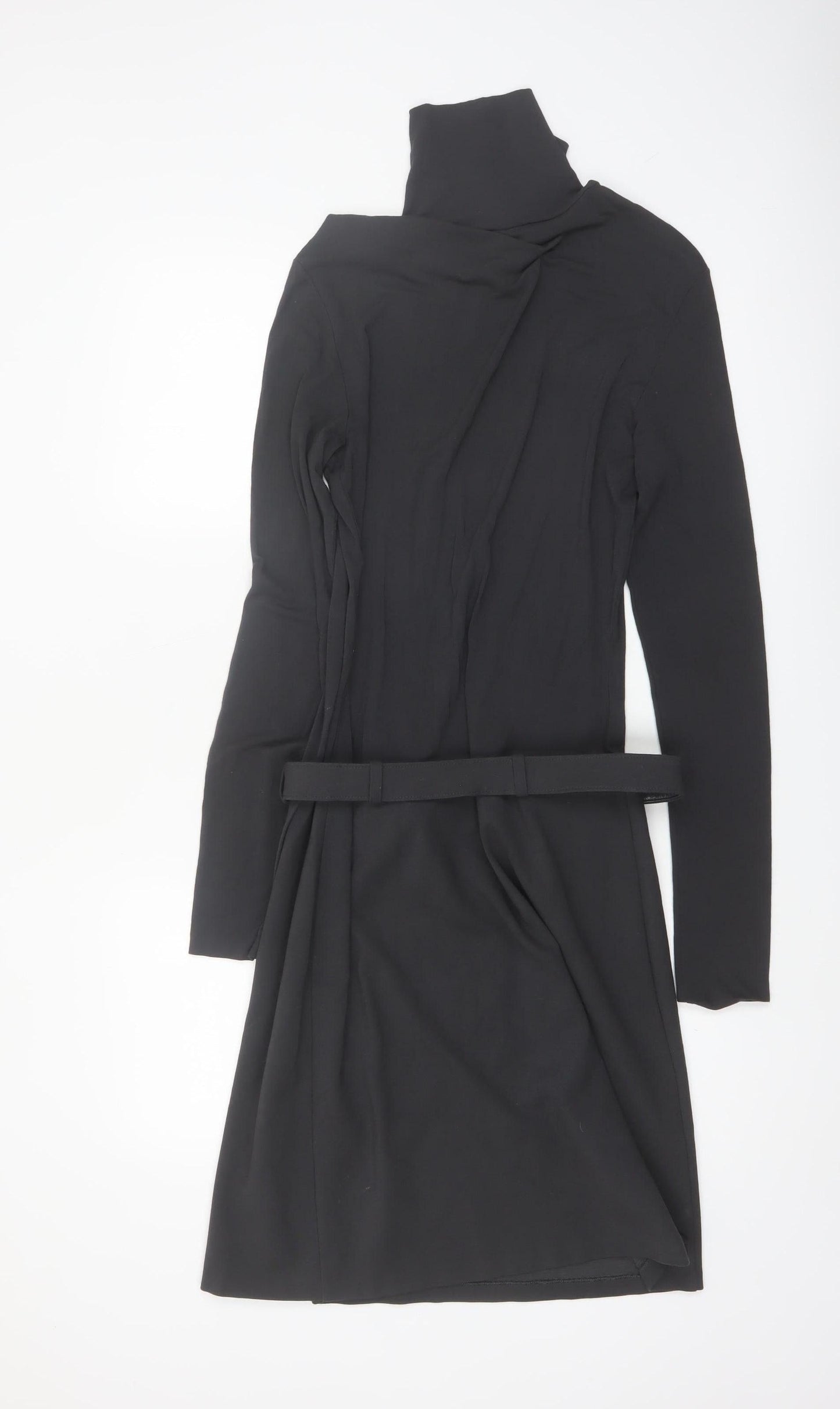 La Perla Women Black Size 12 Belted Bodycon Jersey Dress
