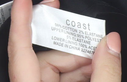 Coast Women's Black Strapless Layered Short Dress Size 16