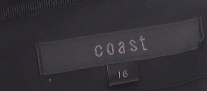 Coast Women's Black Strapless Layered Short Dress Size 16