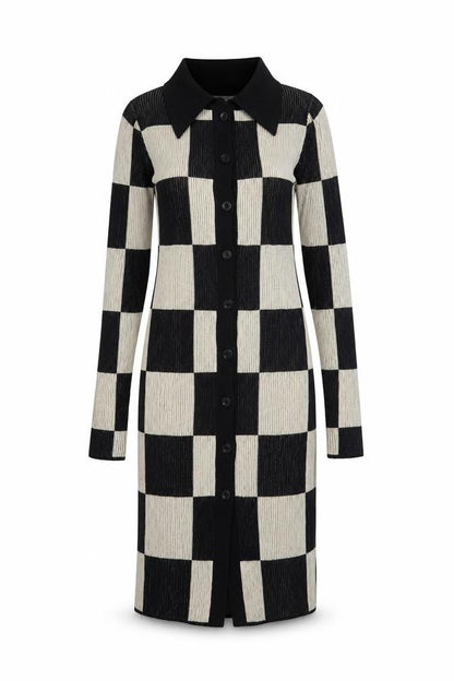 Urban Revivo Women’s Black Check Collared Shirt Dress Size 6