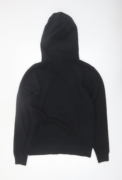 Jack Wills Men's Black Pullover Hoodie S Regular Fit Logo Fleece