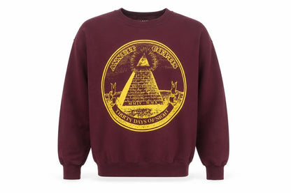 Gildan Men's Burgundy Graphic Pullover Sweatshirt Medium Classic Fit