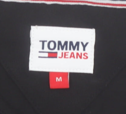 Tommy Jeans Women's Black Cropped Long Sleeve Top M