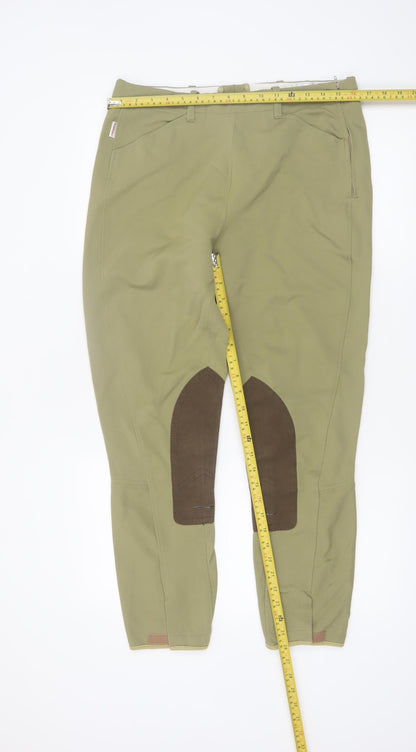 TuffRider Women’s Green Cotton Stretch Riding Jodhpurs Size 32