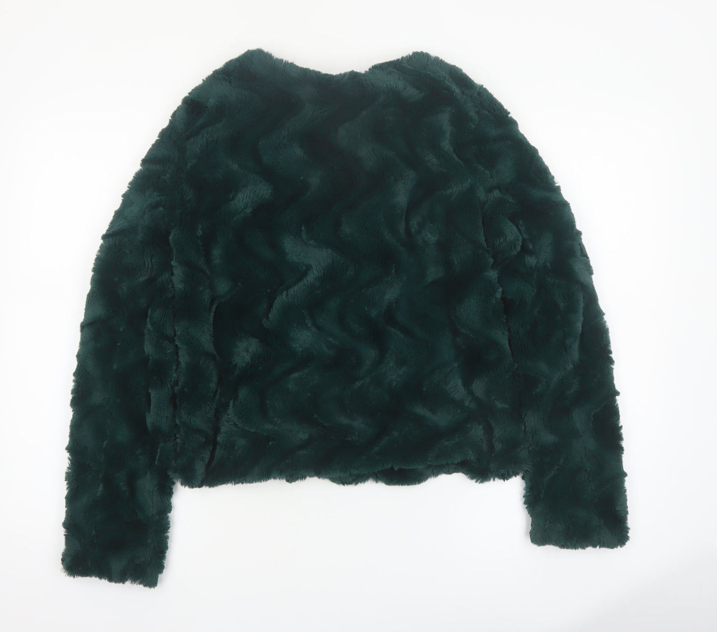 Vero Moda Women’s Green Faux Fur Short Jacket Size S