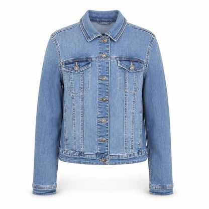 Next Women's Blue Denim Jacket Size 10 Classic Casual