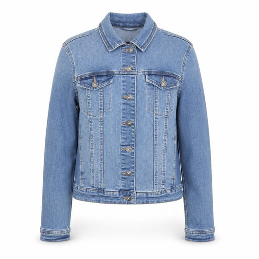 Next Women's Blue Denim Jacket Size 10 Classic Casual