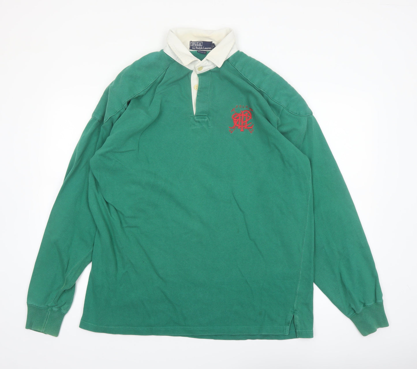 Polo Ralph Lauren Men's Green XL Long Sleeve Rugby Polo Shirt