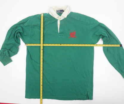 Polo Ralph Lauren Men's Green XL Long Sleeve Rugby Polo Shirt