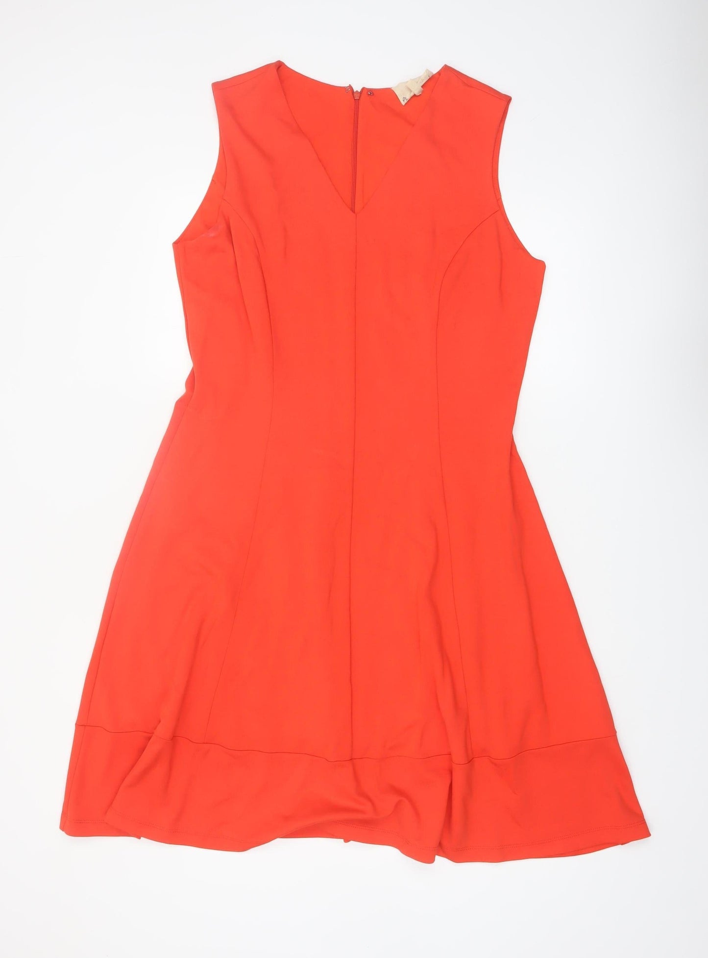 Phase Eight Women's Red Fit & Flare Sleeveless Dress UK 16