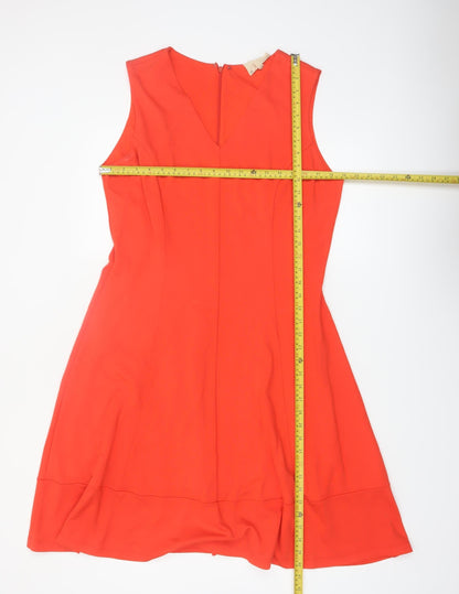 Phase Eight Women's Red Fit & Flare Sleeveless Dress UK 16